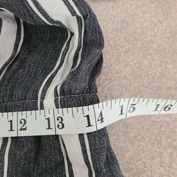 American Eagle Cold Shoulder Romper – Blue & White Stripe, Size L - Picture 7 of 10